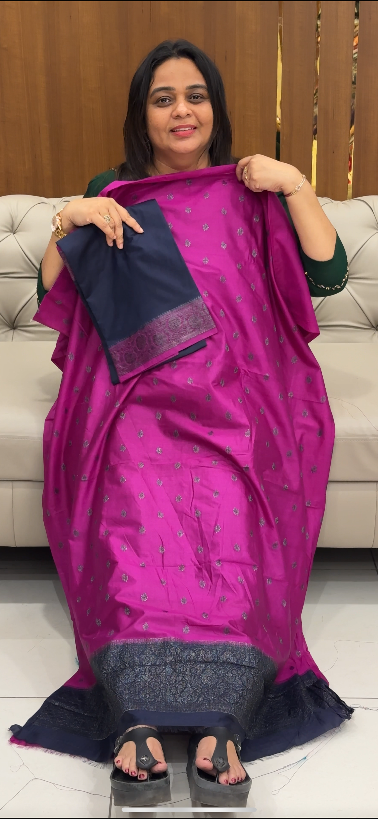 BANARASI TUSSUR UNSTITCHED SALWAR SUITS - IHA 28544