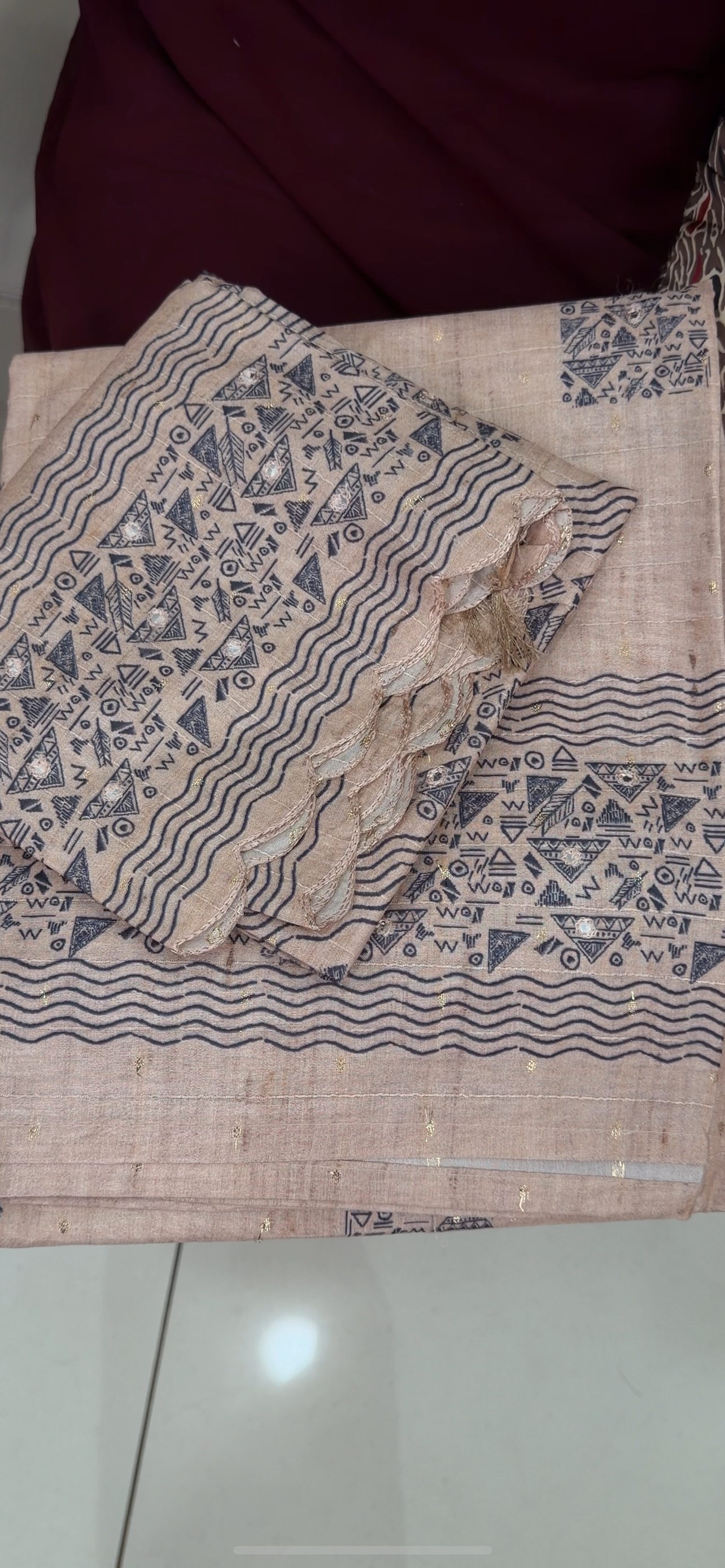 SEMI TUSSUR UNSTITCHEED SALWAR SUITS - IHA 29215