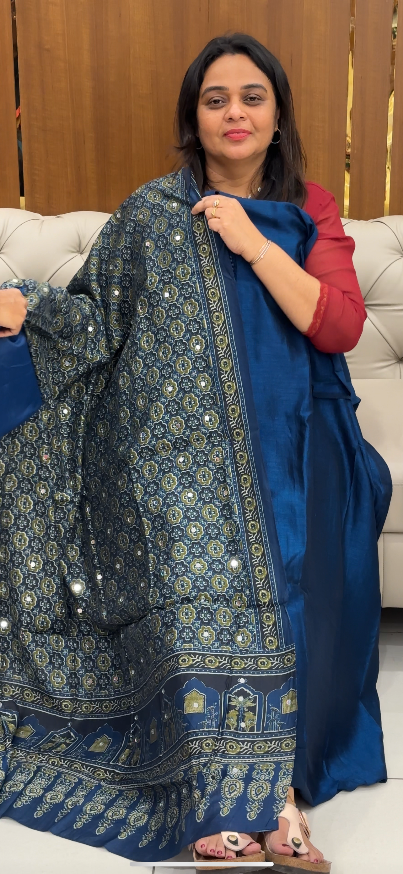 SEMI RAW SILK UNSTITCHED SALWAR SUITS - IHA 28714