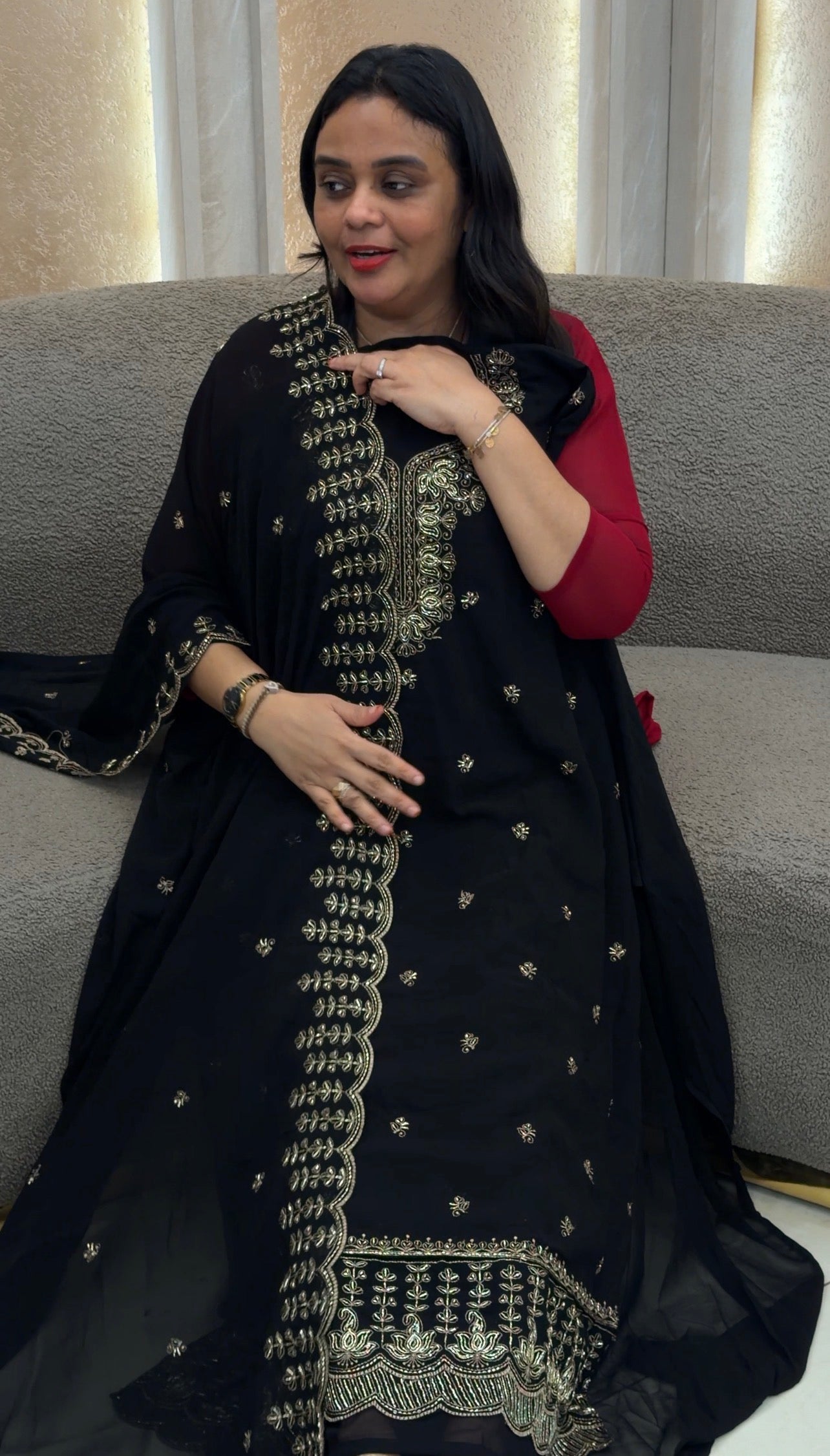 FAUX GEORGETTE UNSTITCHED SALWAR SUITS - IHA 35189