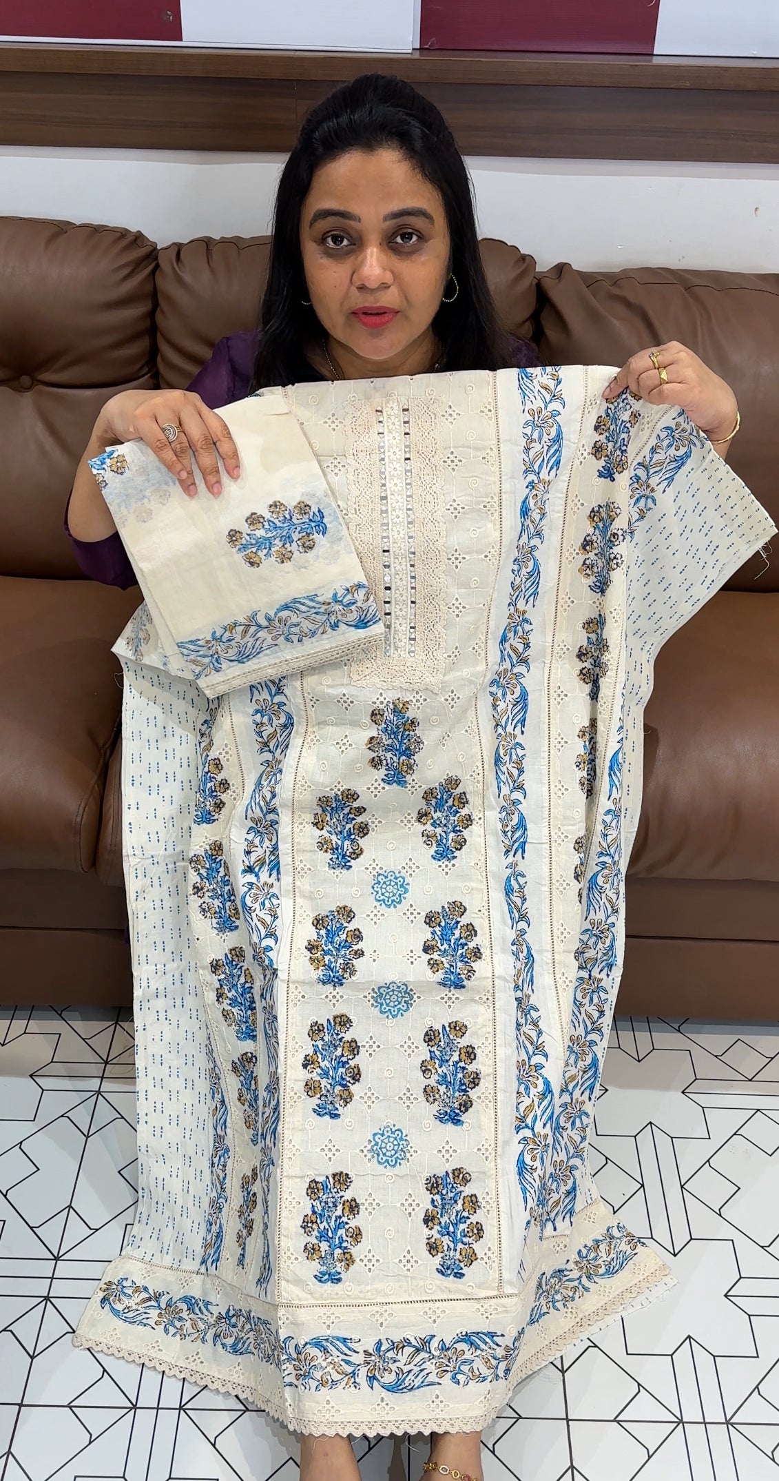 COTTON UNSTITCHED SALWAR SUITS - IHA 28006