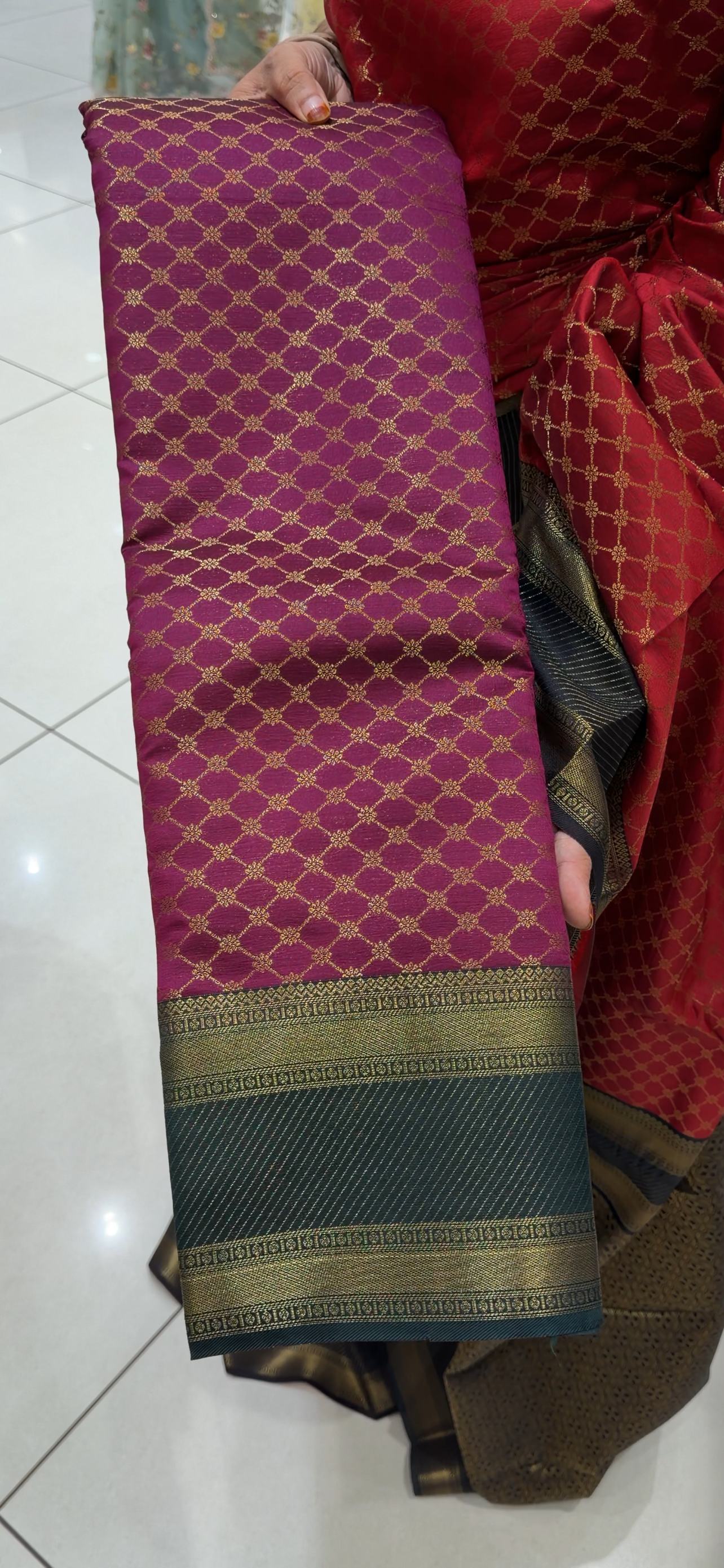 SEMI BROCADE SAREES - IHA 32539