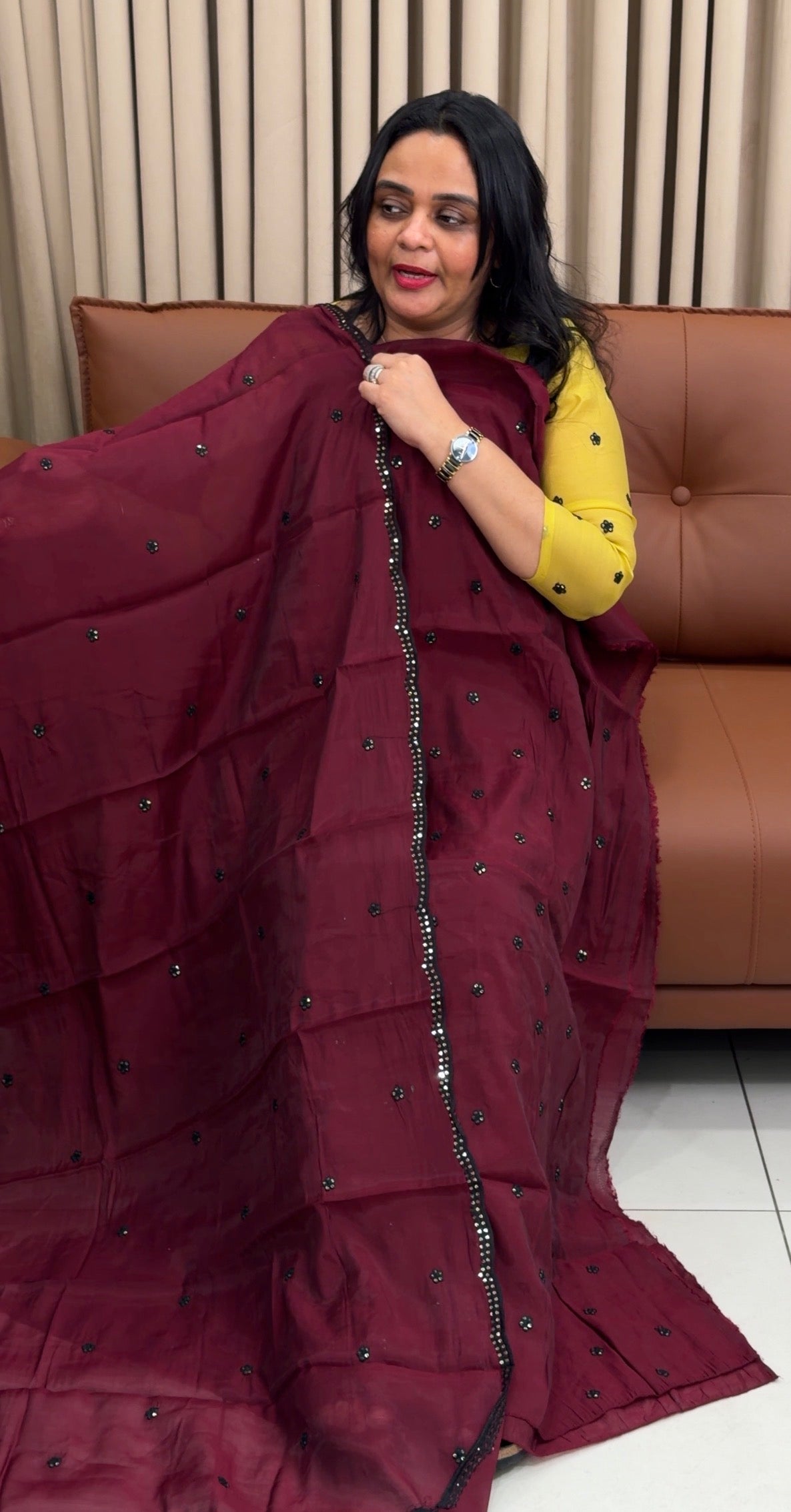 MUL CHANDERI UNSTICHED SALWAR SUIITS - IHA 35465