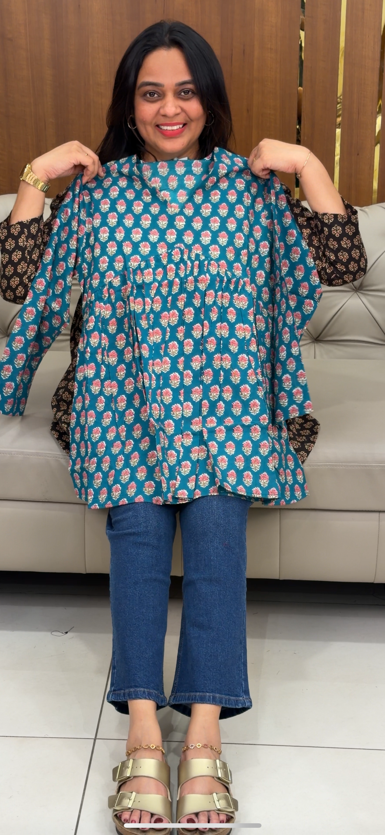 PRINTED SHORT TOPS - IHA 32966