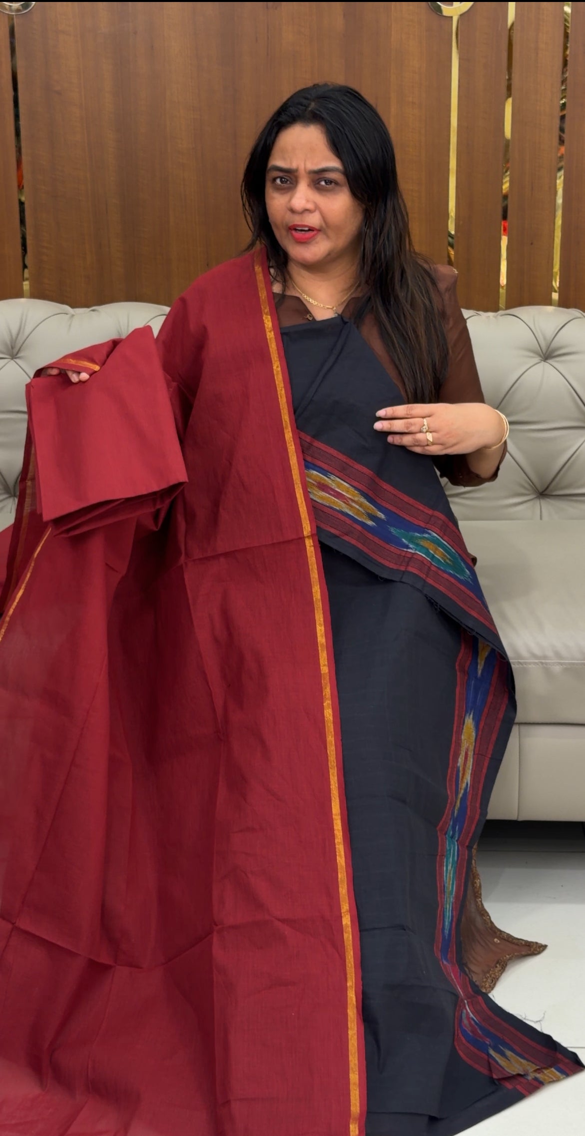 HANDLOOM COTTON UNSTITCHED SALWAR SUITS - IHA 29280