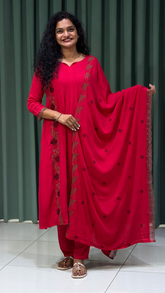 RAYON  TOP, BOTTOM AND DUPATTA - IHA 31364