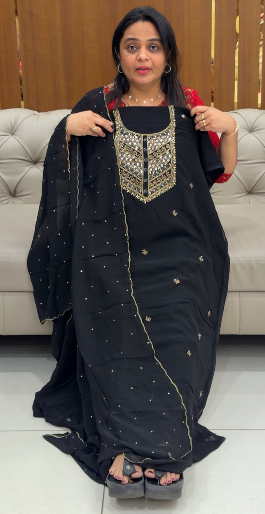 PARTY WEAR UNSTITCHED SALWAR SUITS - IHA 28740