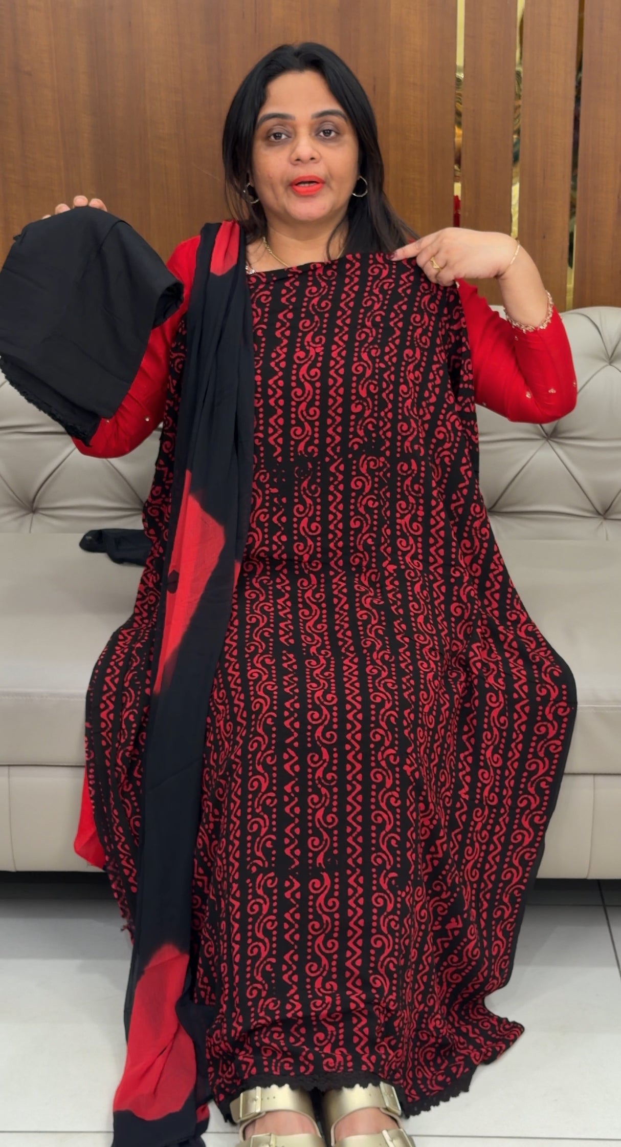 BATIK PRINTED UNSTITCHED SALWAR SUITS - IHA 29783