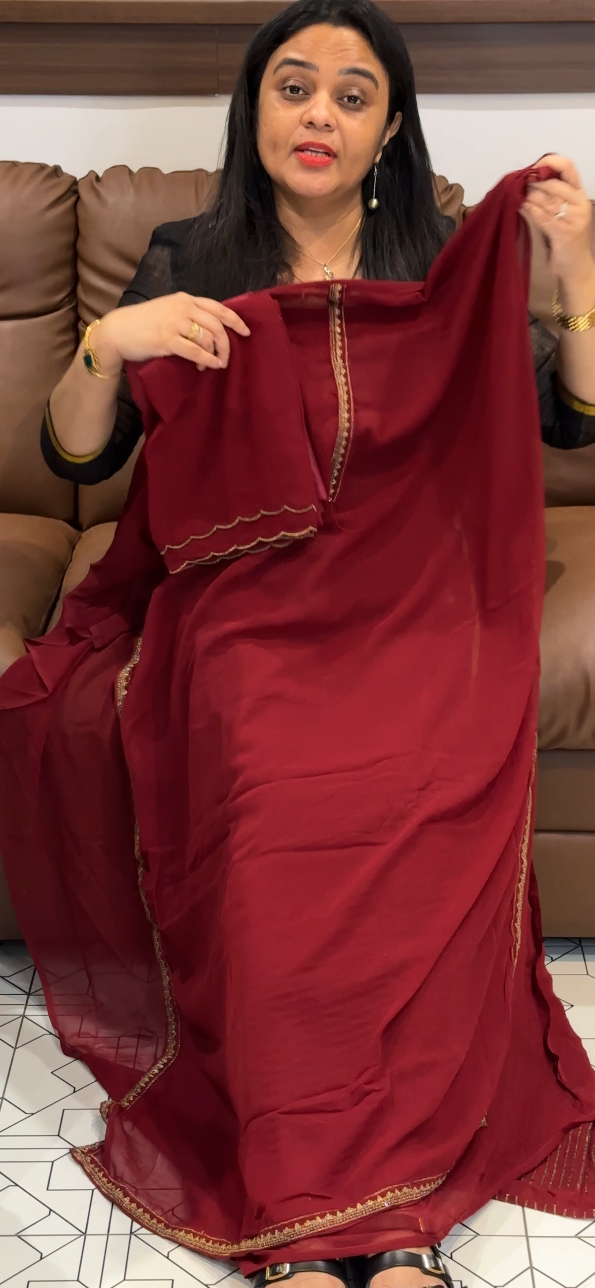 GEORGETTE UNSTITCHED SALWAR SUITS - IHA 35487