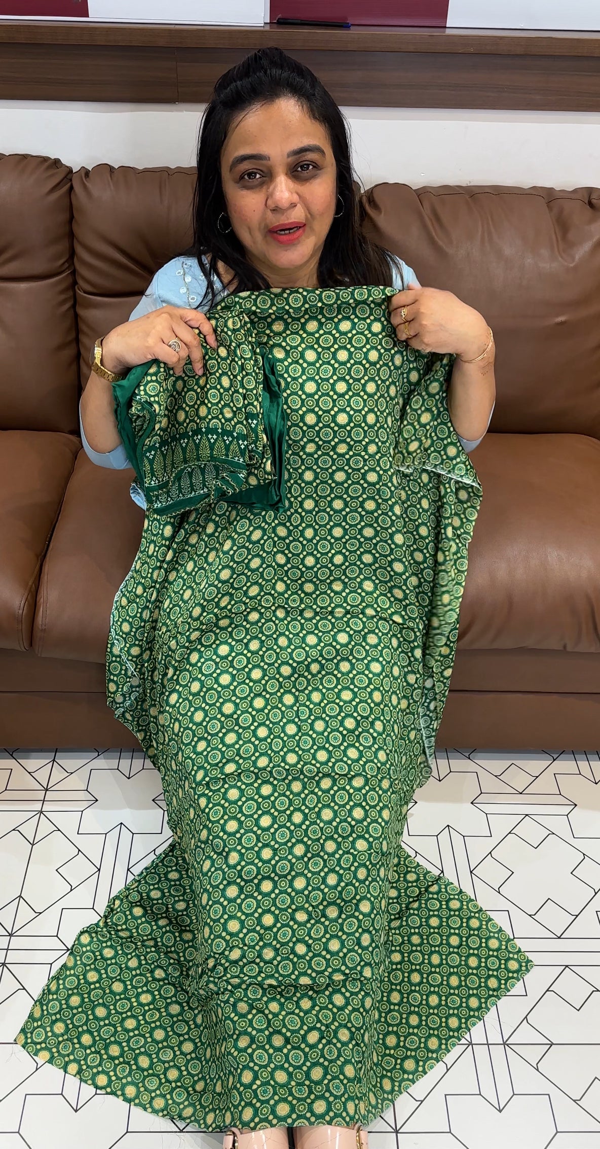 AJRAKH PRINTED UNSTITCHED SALWAR SUITS - IHA 27770