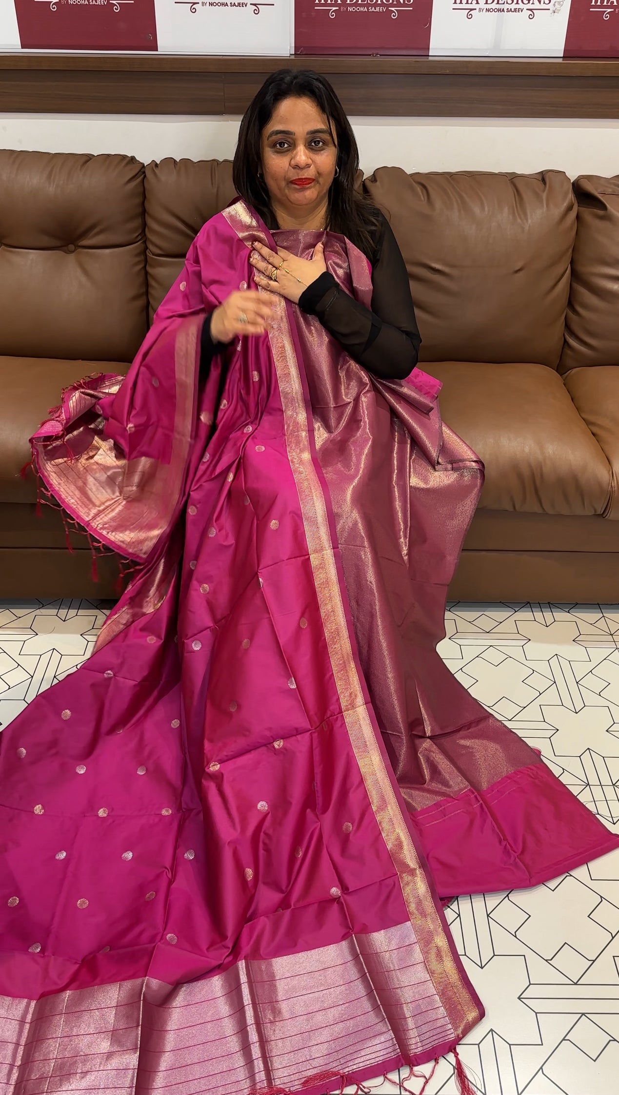 TISSUE BANARASI UNSTITCHED SALWAR SUITS - IHA 24740