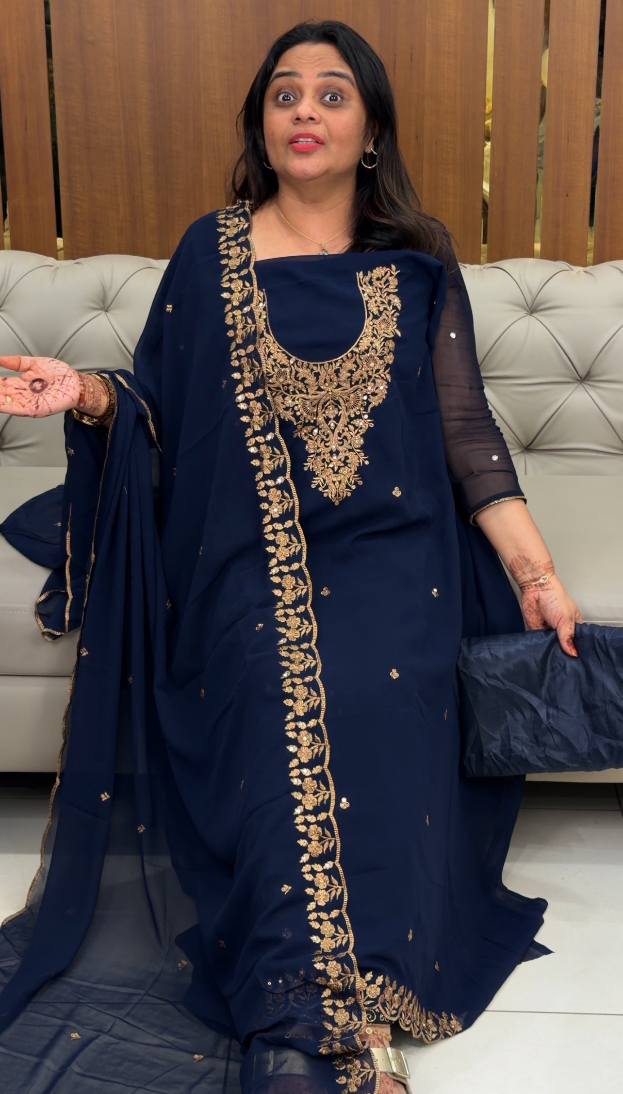 GEORGETTE UNSTITCHED SALWAR SUITS - IHA 31484