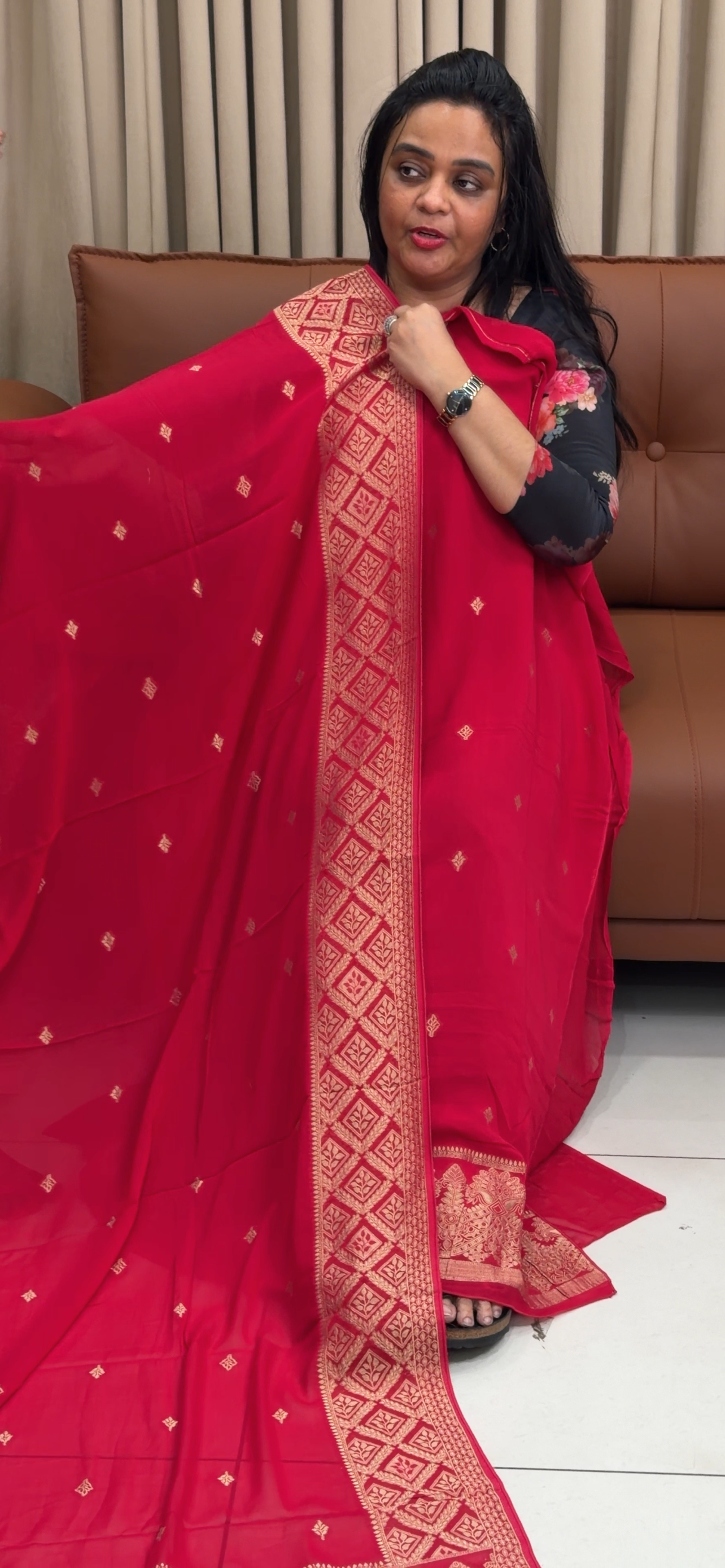 VISCOSE GEORGETTE UNSTITCHED SALWAR SUITS - IHA 34911
