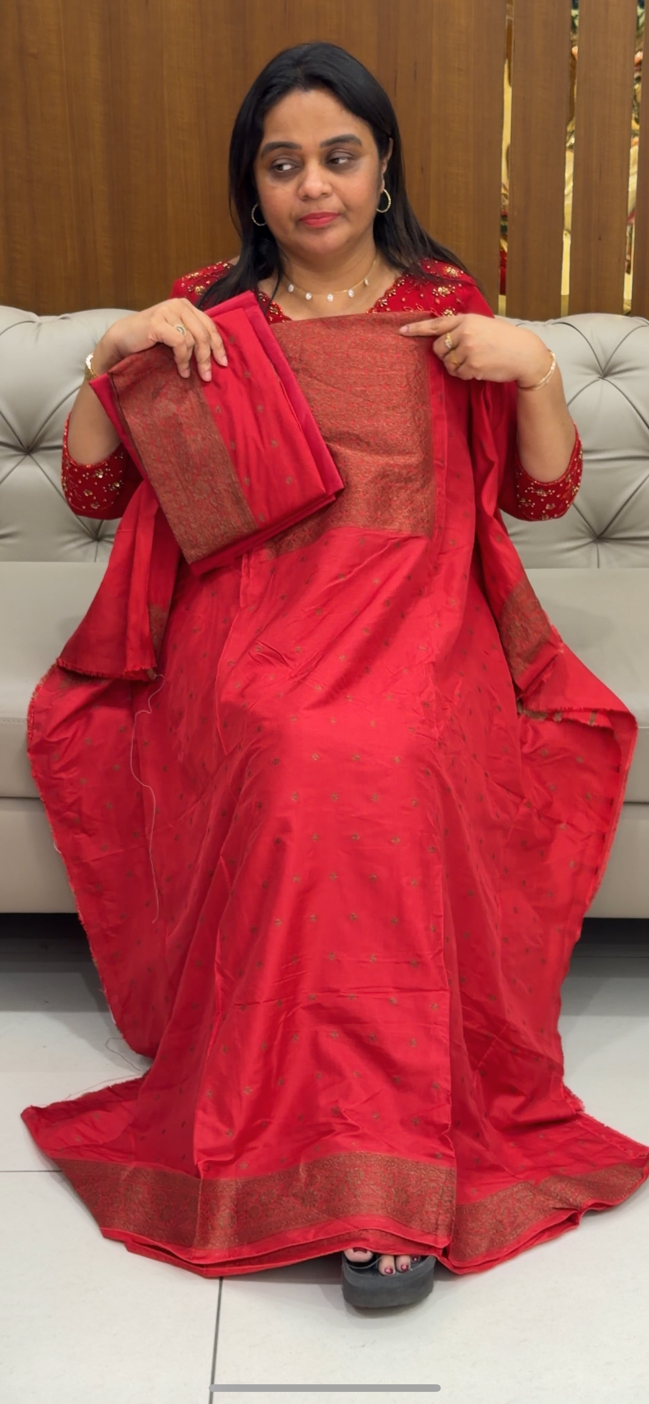 BANARASI UNSTITCHED SALWAR SUITS - IHA 28765