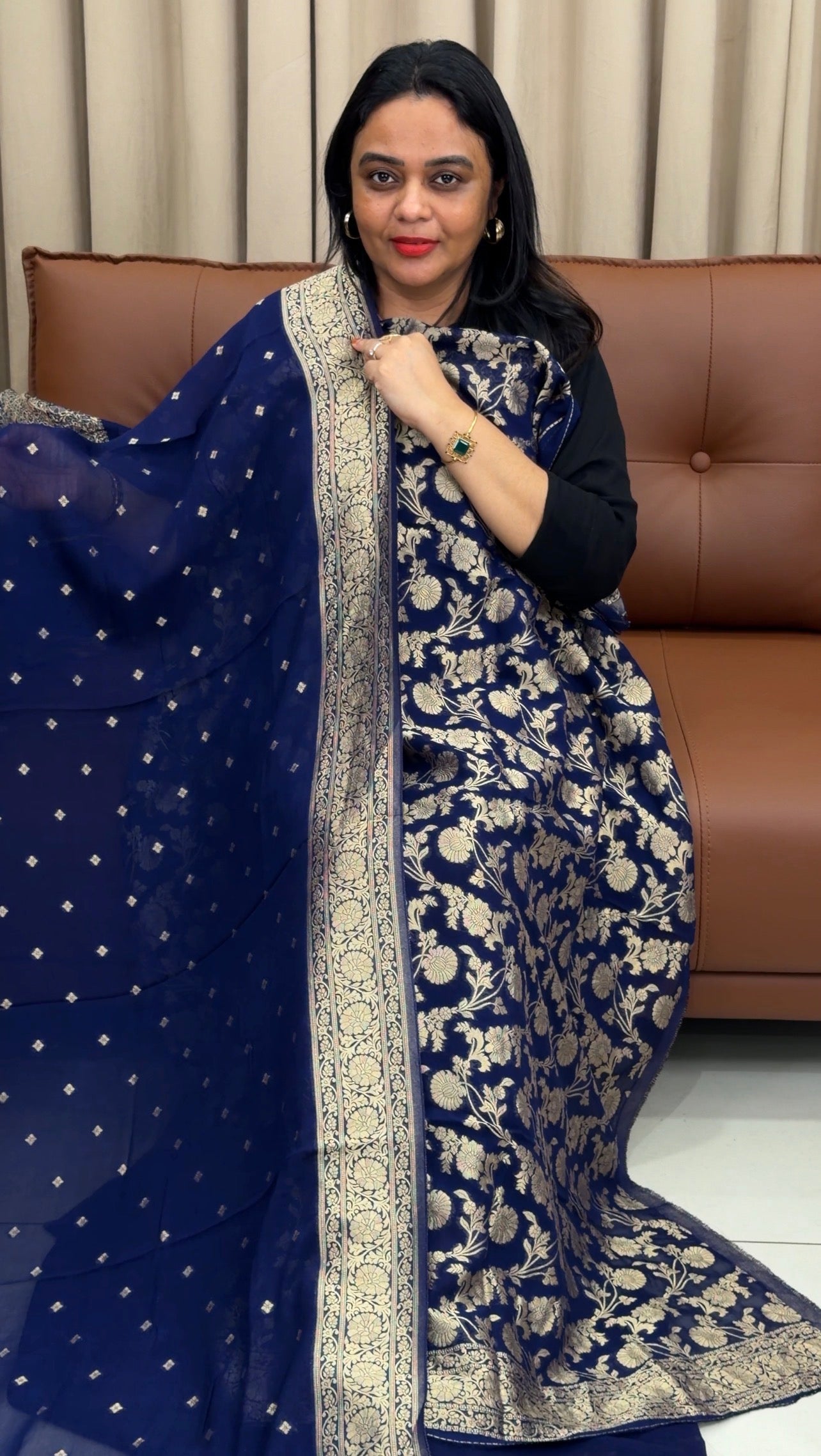 GEORGETTE BANARASI UNSTITCHED SALWAR SUITS - IHA 33445