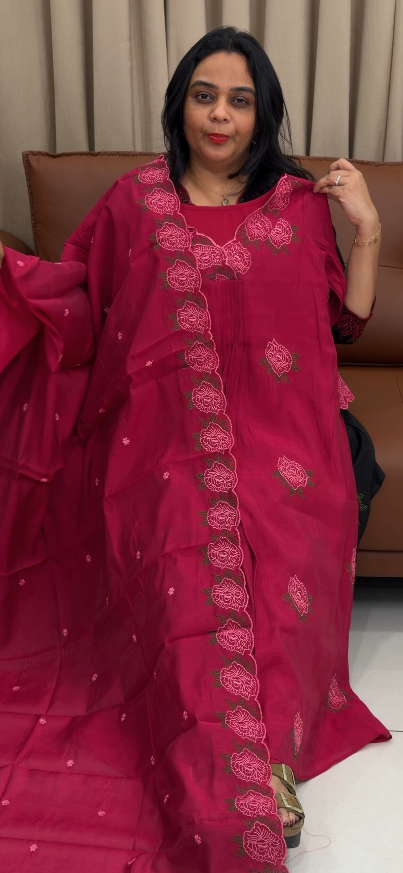 IHA'S IN-HOUSE ALINE TOP, BOTTOM AND DUPATTA - IHA 33344