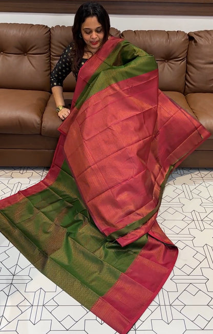 SEMI BROCADE SAREE - IHA 14568