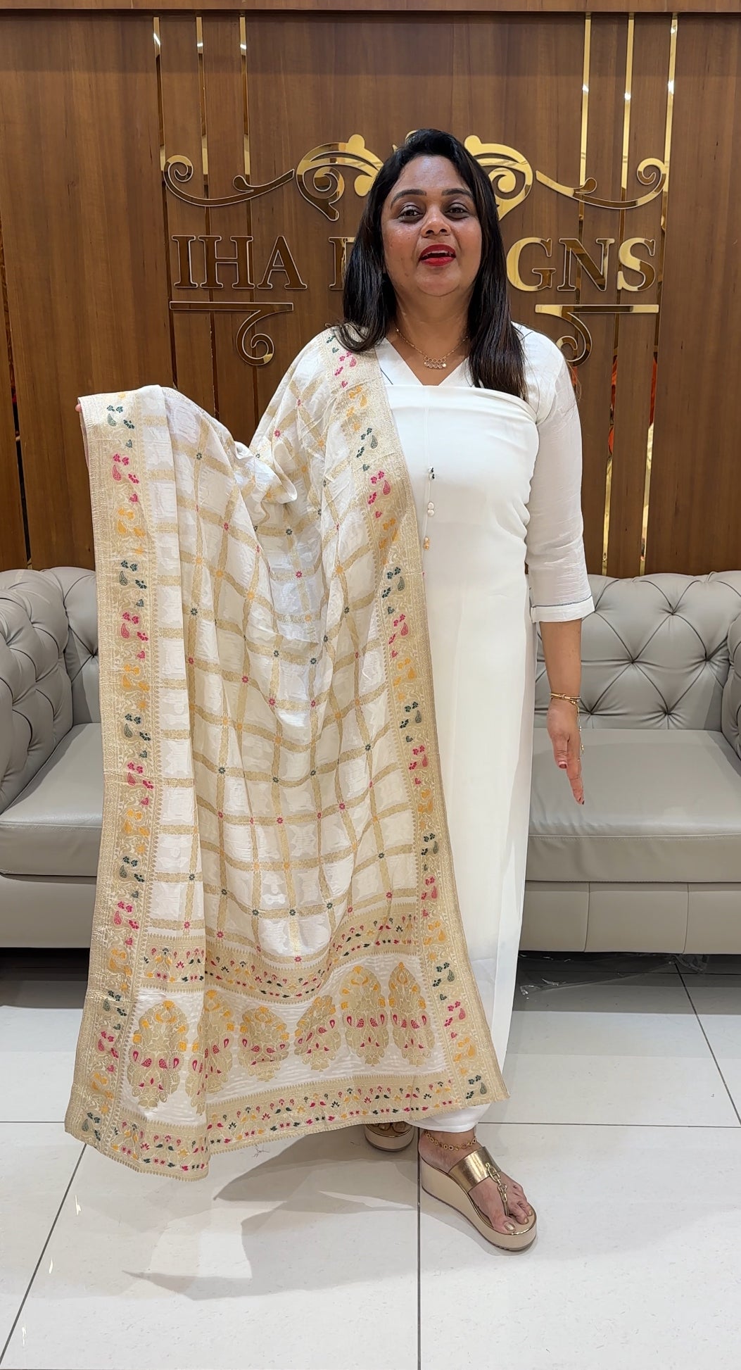 IN-HOUSE FAUX GEORGETTE UNSTITCHED SALWAR SUITS - IHA 24616