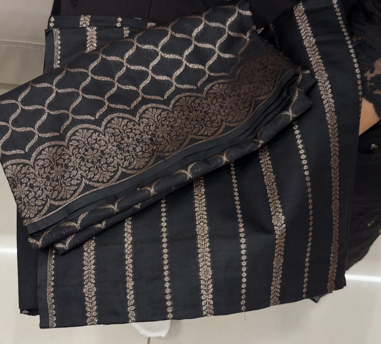 BANARASI TUSSUR UNSTITCHED SALWAR SUITS - IHA 28349