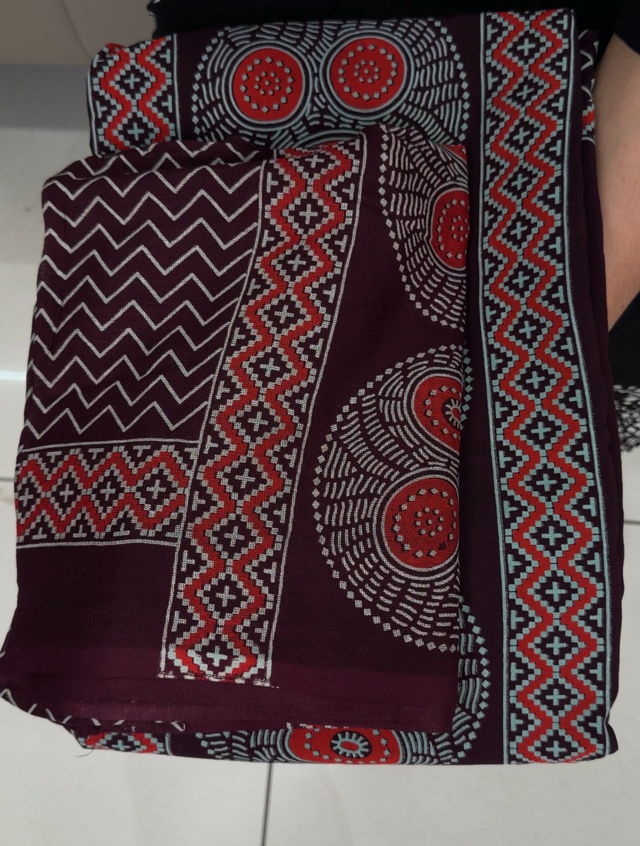 AJRAKH PRINTED UNSTITCHED SALWAR SUITS - IHA 29183