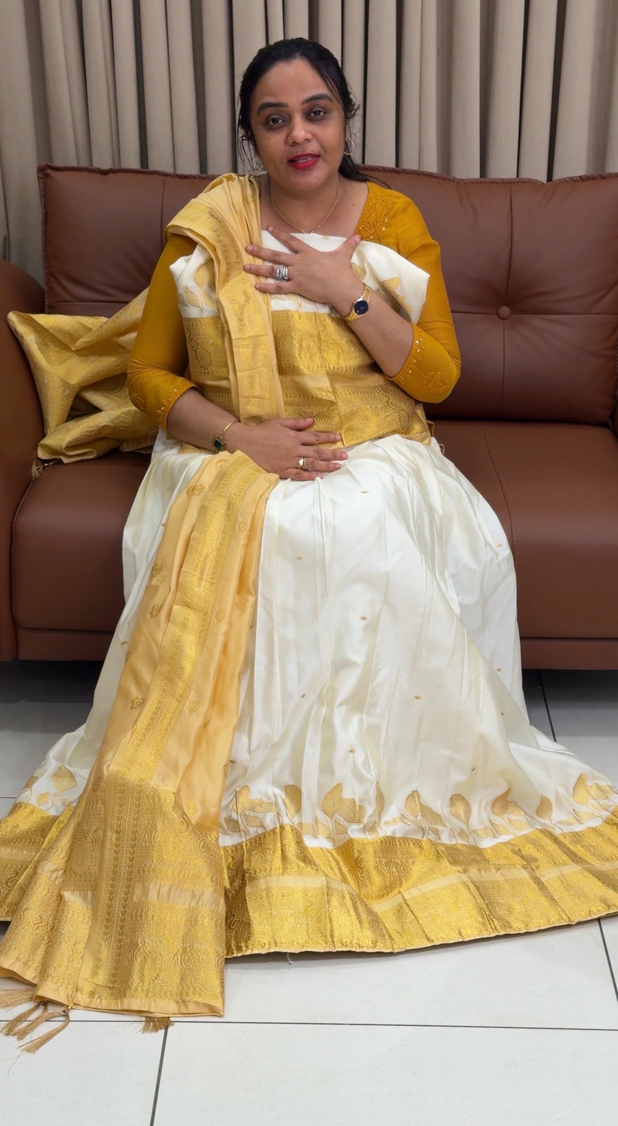 SEMI STITCHED DHAVANI SETS - IHA 34723