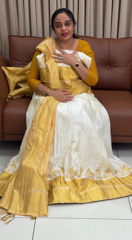 SEMI STITCHED DHAVANI SETS - IHA 34723