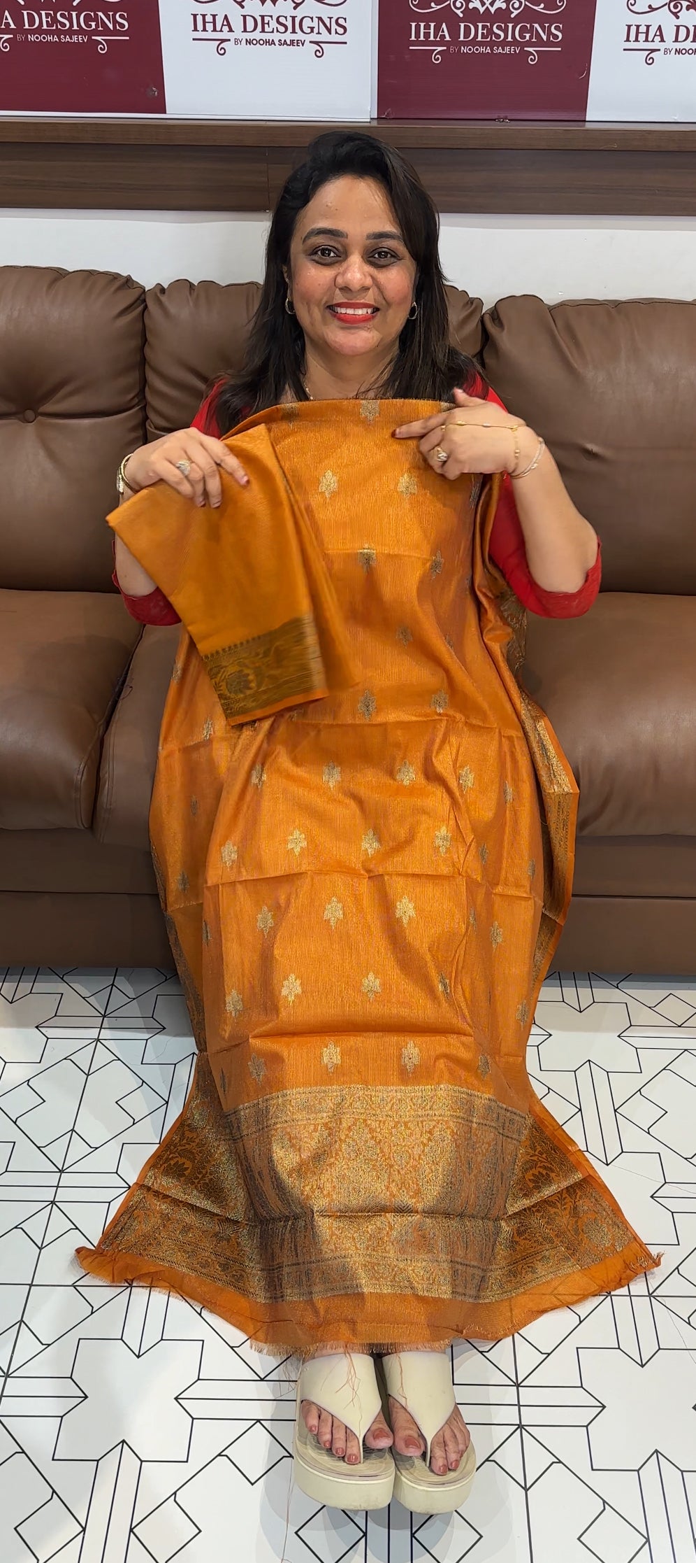 TISSUE BANARASI UNSTITCHED SALWAR SUITS - IHA 24915