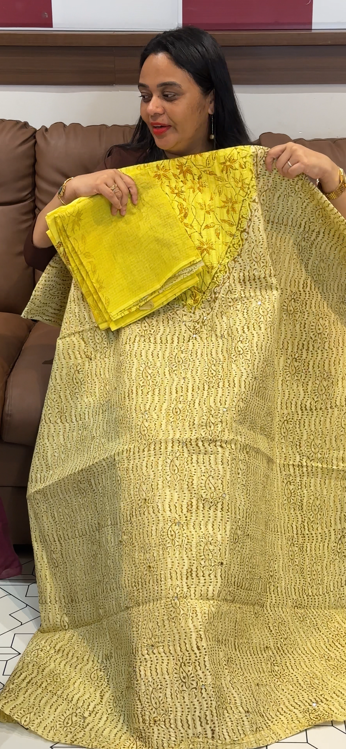 COTTON UNSTITCHED SALWAR SUITS - IHA 35564