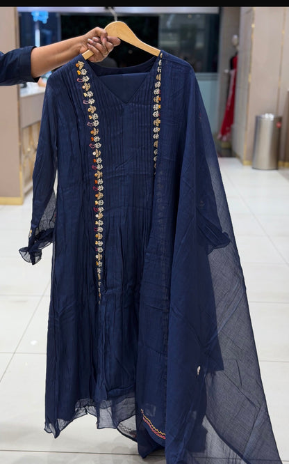PARTY WEAR TOP,BOTTOM AND DUPATTA - IHA 35423