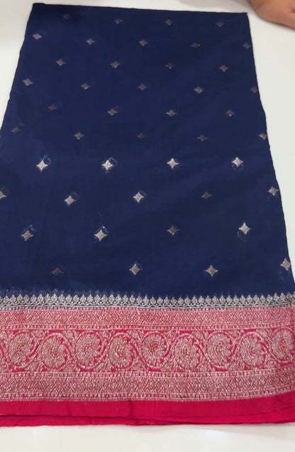 SEMI BANARASI  SAREES - IHA 16801