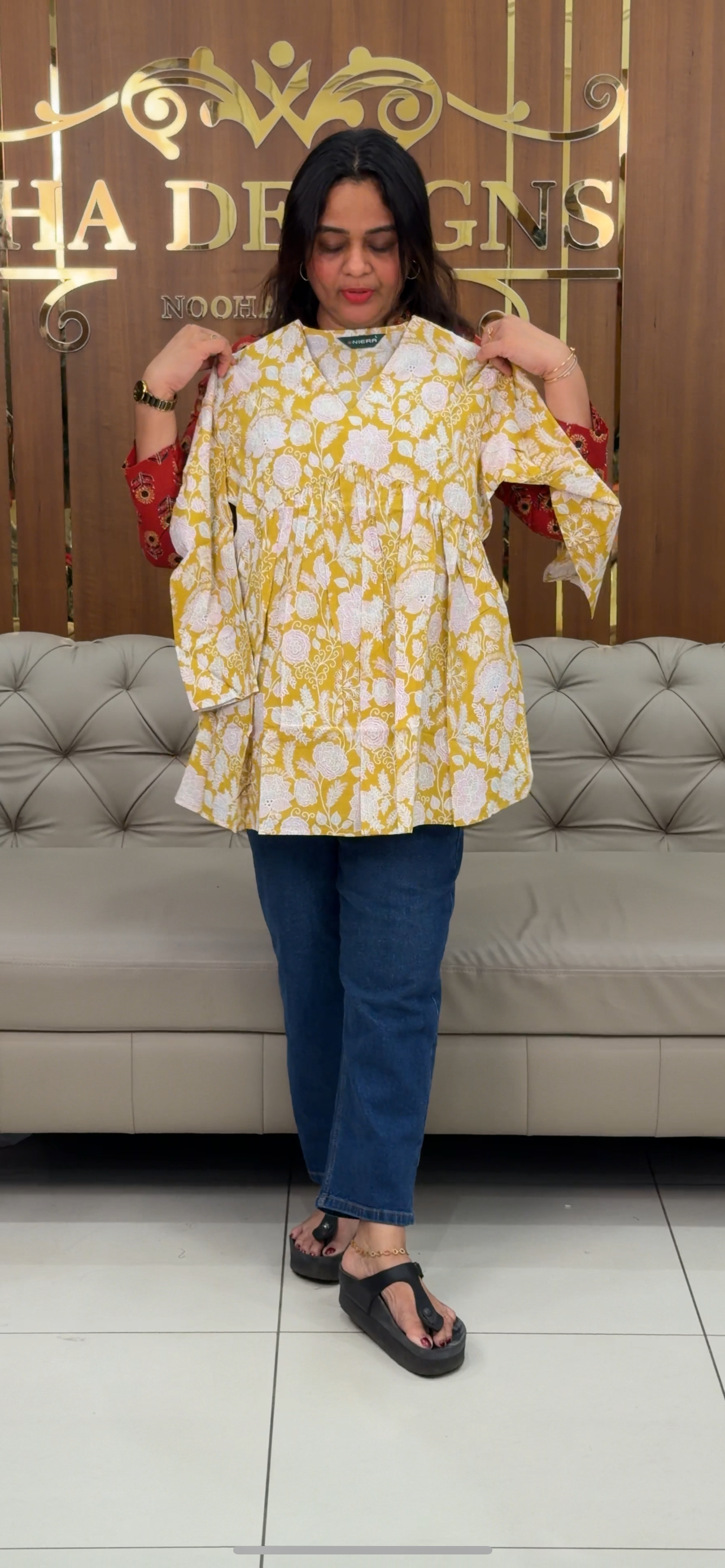 PRINTED SHORT TOPS - IHA 28930