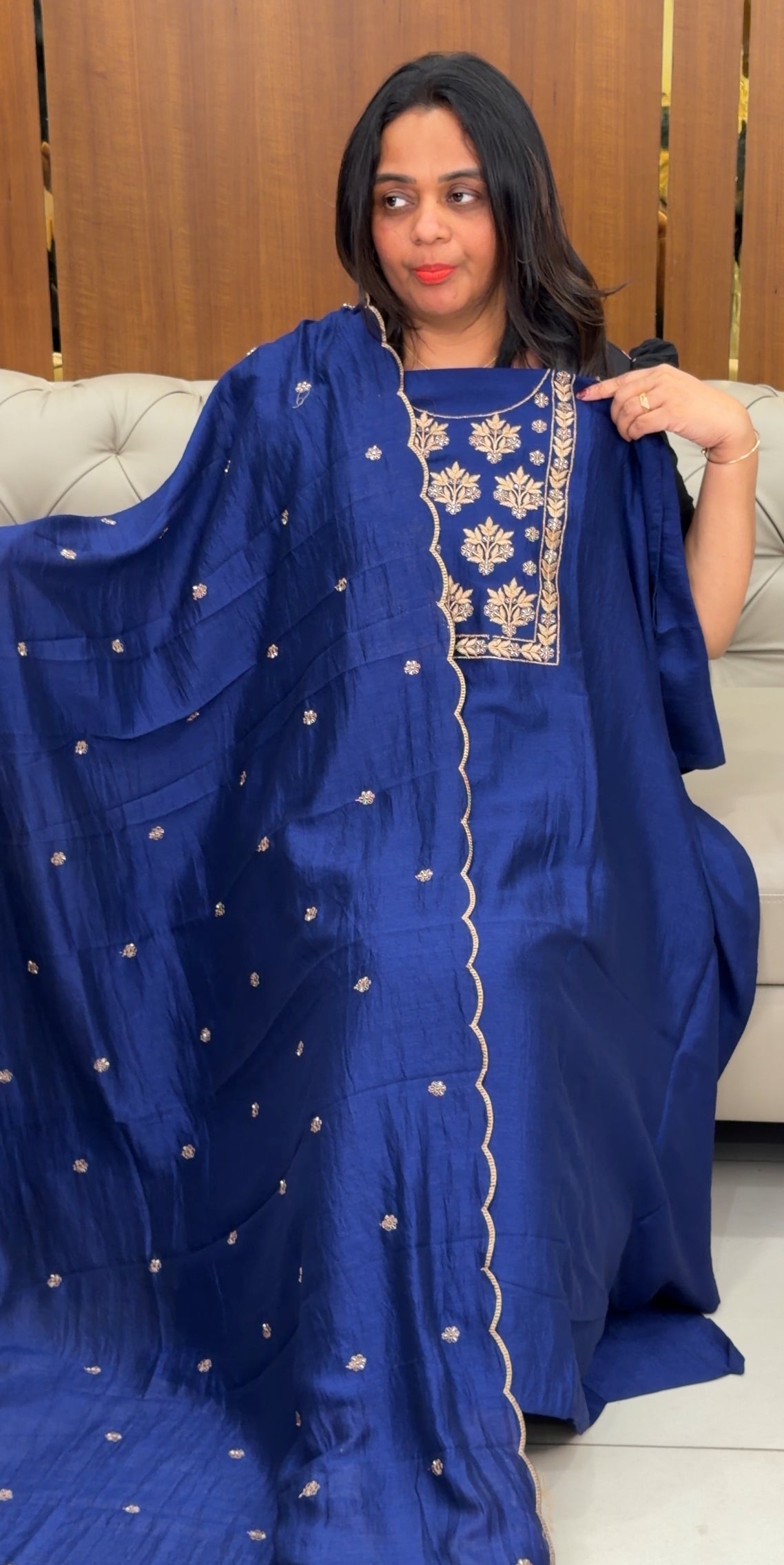 SEMI RAW SILK UNSTITCHED SALWAR SUITS - IHA 29877