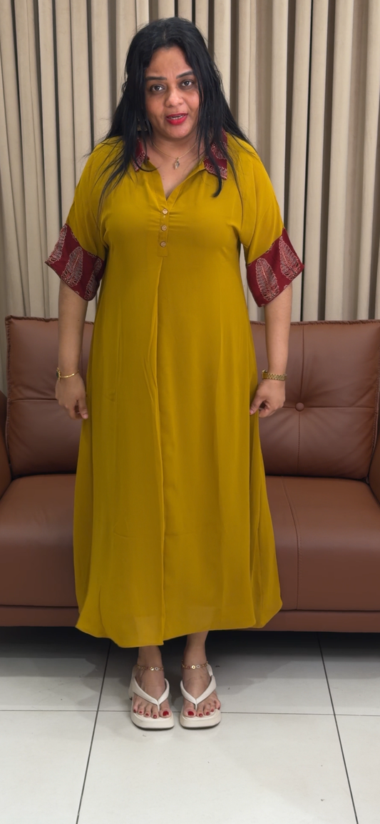 IHA'S IN-HOUSE FAUX GEORGETTE KAFTAN TOPS - IHA 34521