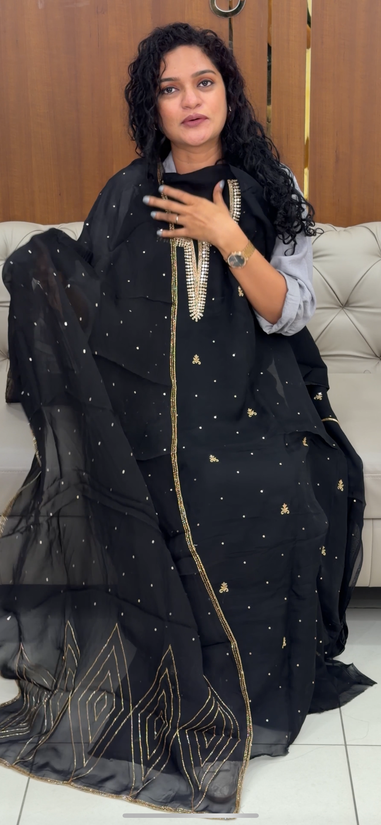 HANDWORKED UNSTITCHED SALWAR SUITS - IHA 29372