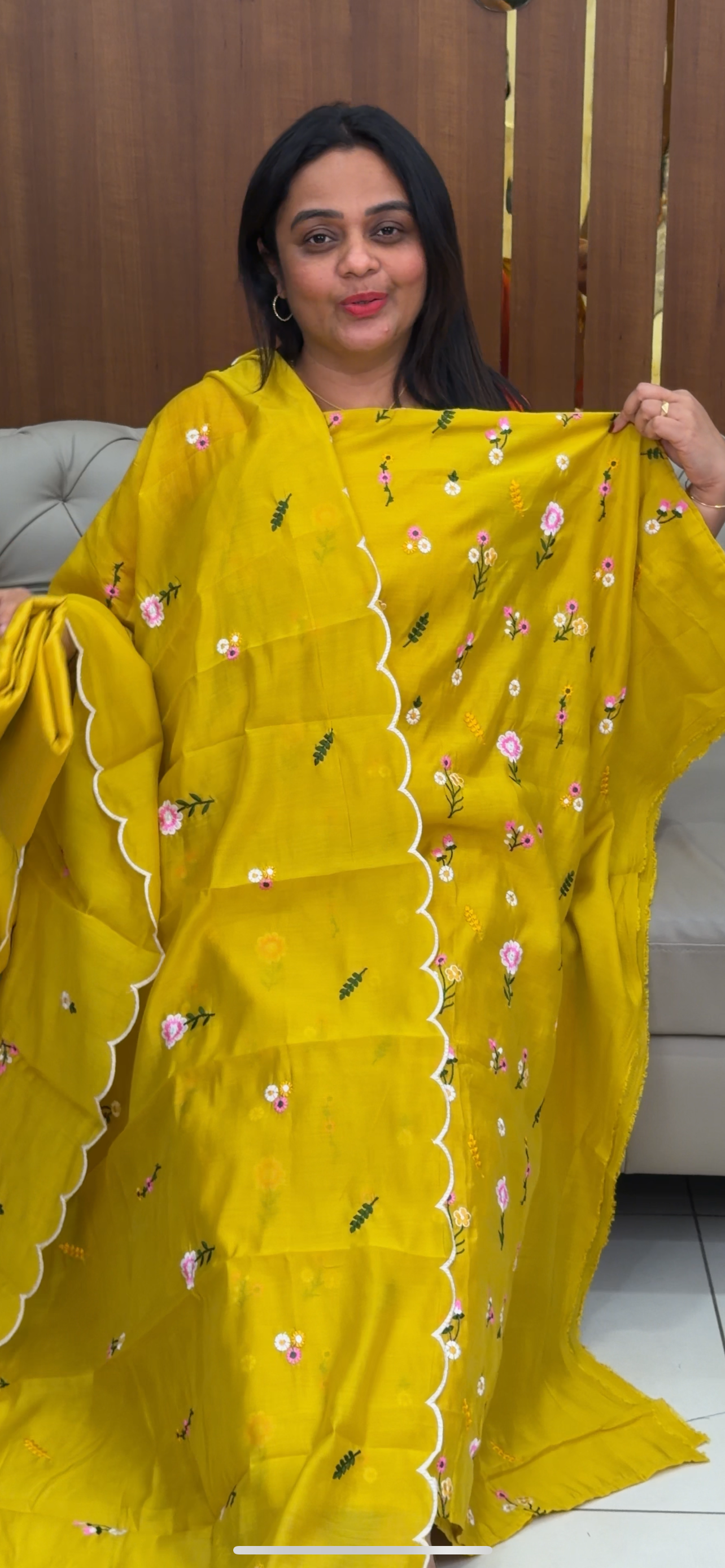 MALAI CHANDERI UNSTITCHED SALWAR SUITS - IHA 29966