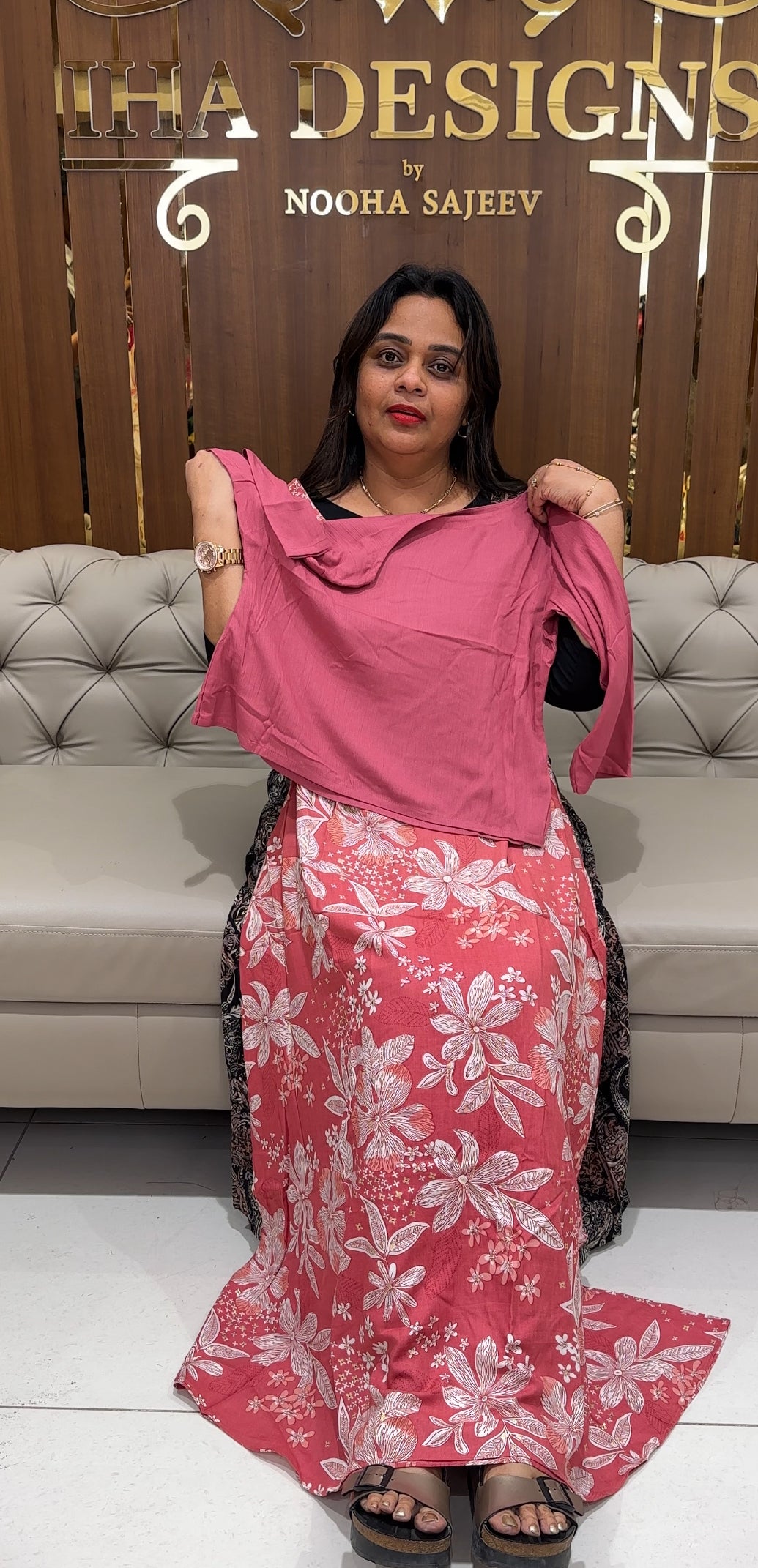 IHA'S IN-HOUSE PRINTED PINAFORE TOPS - IHA 24324