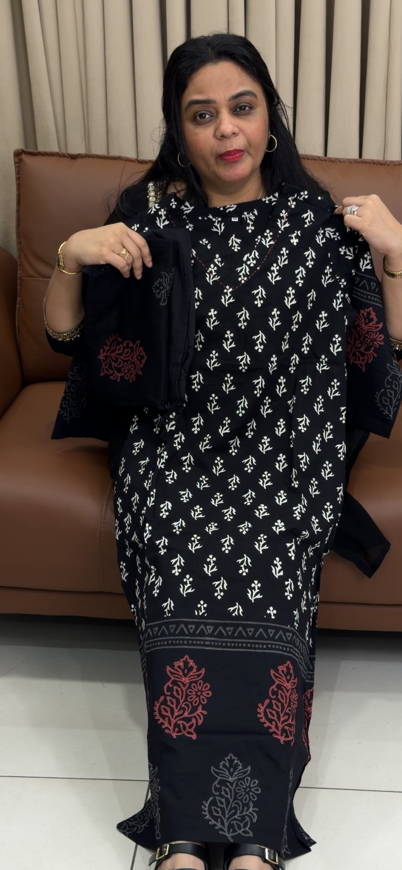 COTTON TOP , BOTTOM AND DUPATTA - IHA 34627