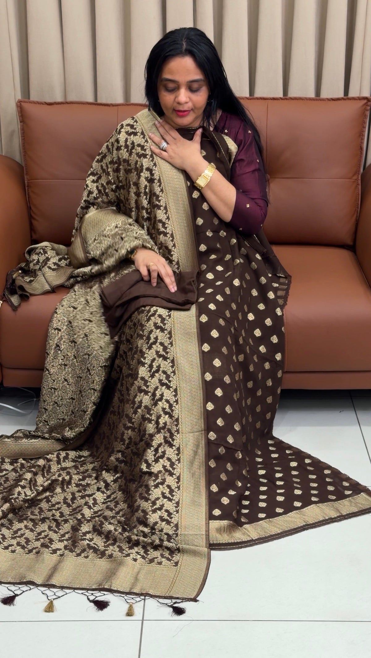 GEORGETTE BANARASI UNSTITCHED SALWAR SUITS - IHA 35298