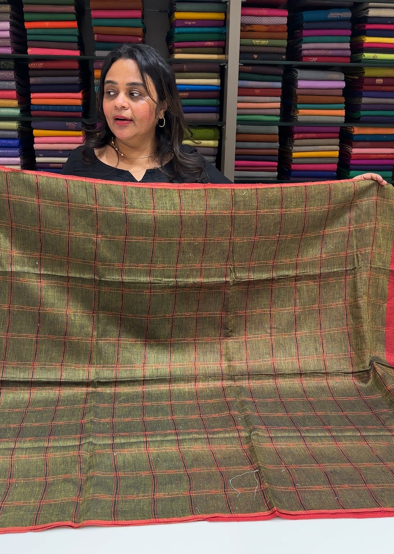 HANDLOOM LINEN SAREES - IHA 27134