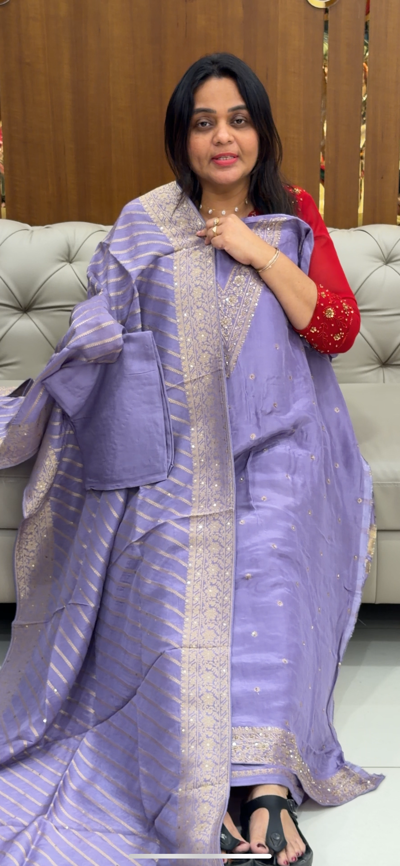 SILK BANARASI UNSTITCHED SALWAR SUITS - IHA 28799