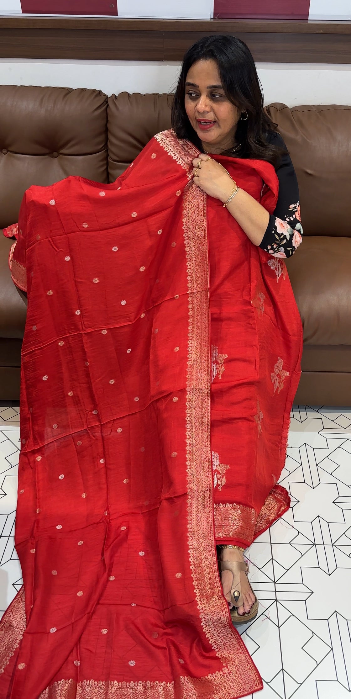 BANARASI UNSTITCHED SALWAR SUITS - IHA 26686