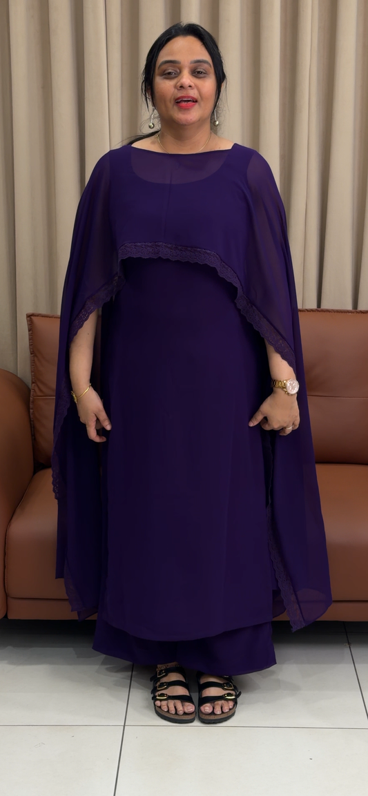 IHA'S IN-HOUSE GEORGETTE TOP AND BOTTOM - IHA 35547