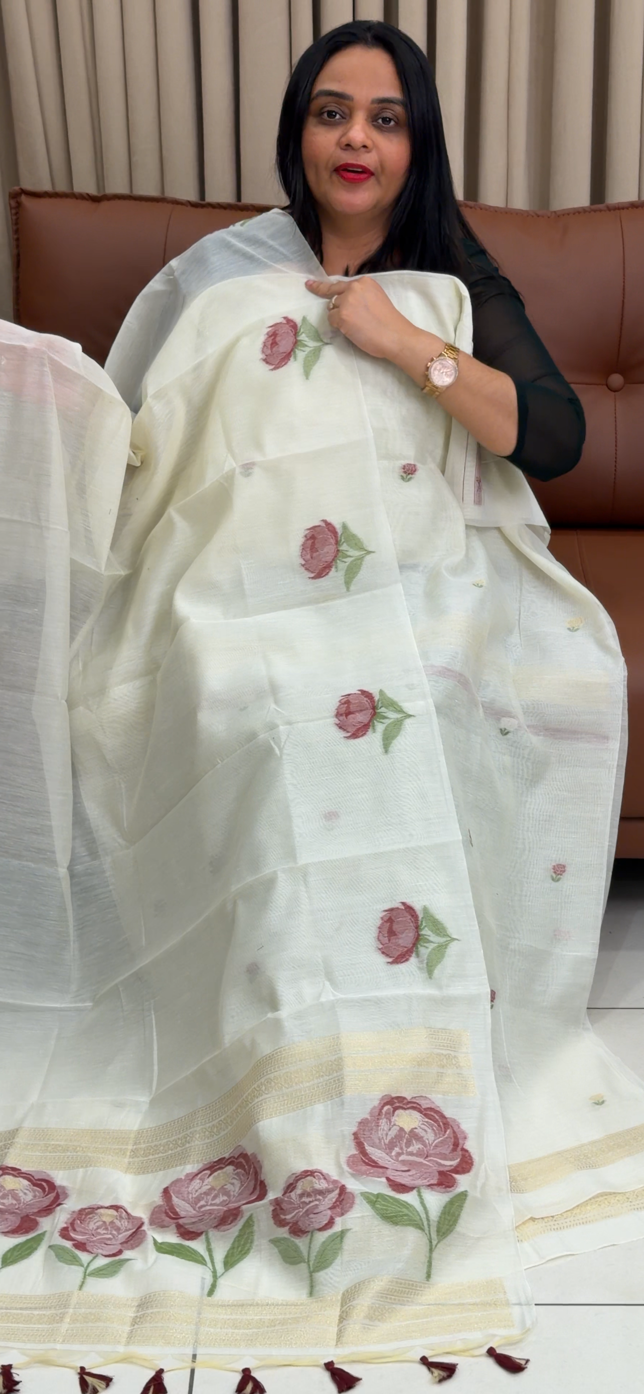 JAMDANI UNSTITCHED SALWAR SUITS - IHA 34717