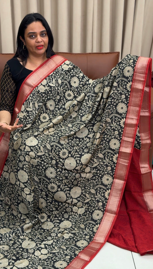 PRINTED BANARASI SAREES - IHA 33562
