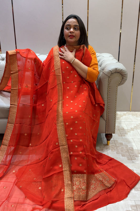 BANARASI UNSTITCHED SALWAR SUITS - IHA 22672