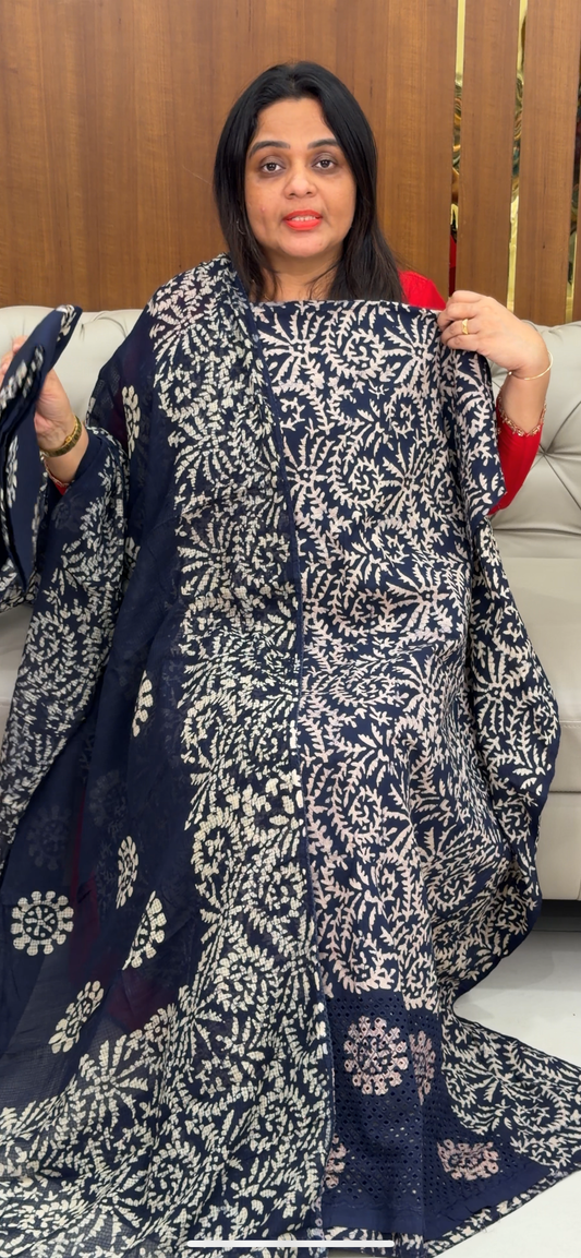 COTTON UNSTITCHED SALWAR SUITS - IHA 29800