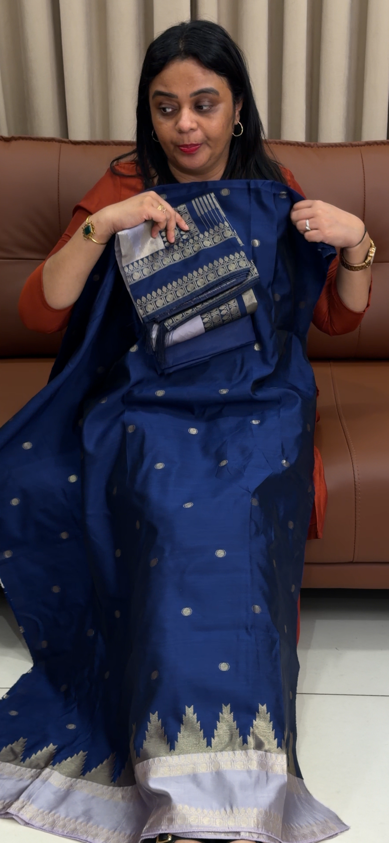 SEMI SOFT SILK UNSTITCHED SALWAR SUITS - IHA 34317