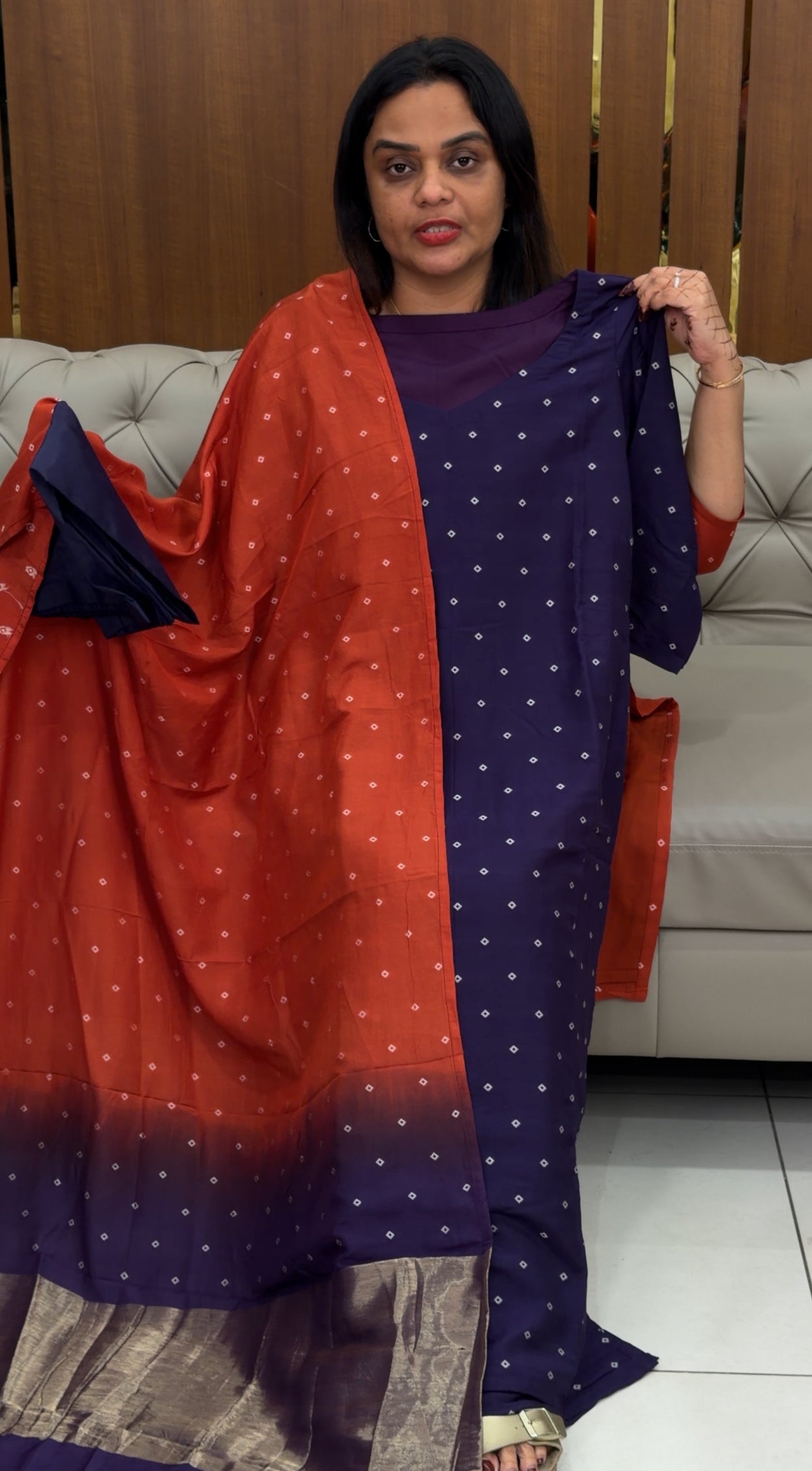 FORWARD BANDHEJ PRINTED TOP,BOTTOM AND DUPATTA  - IHA 31315