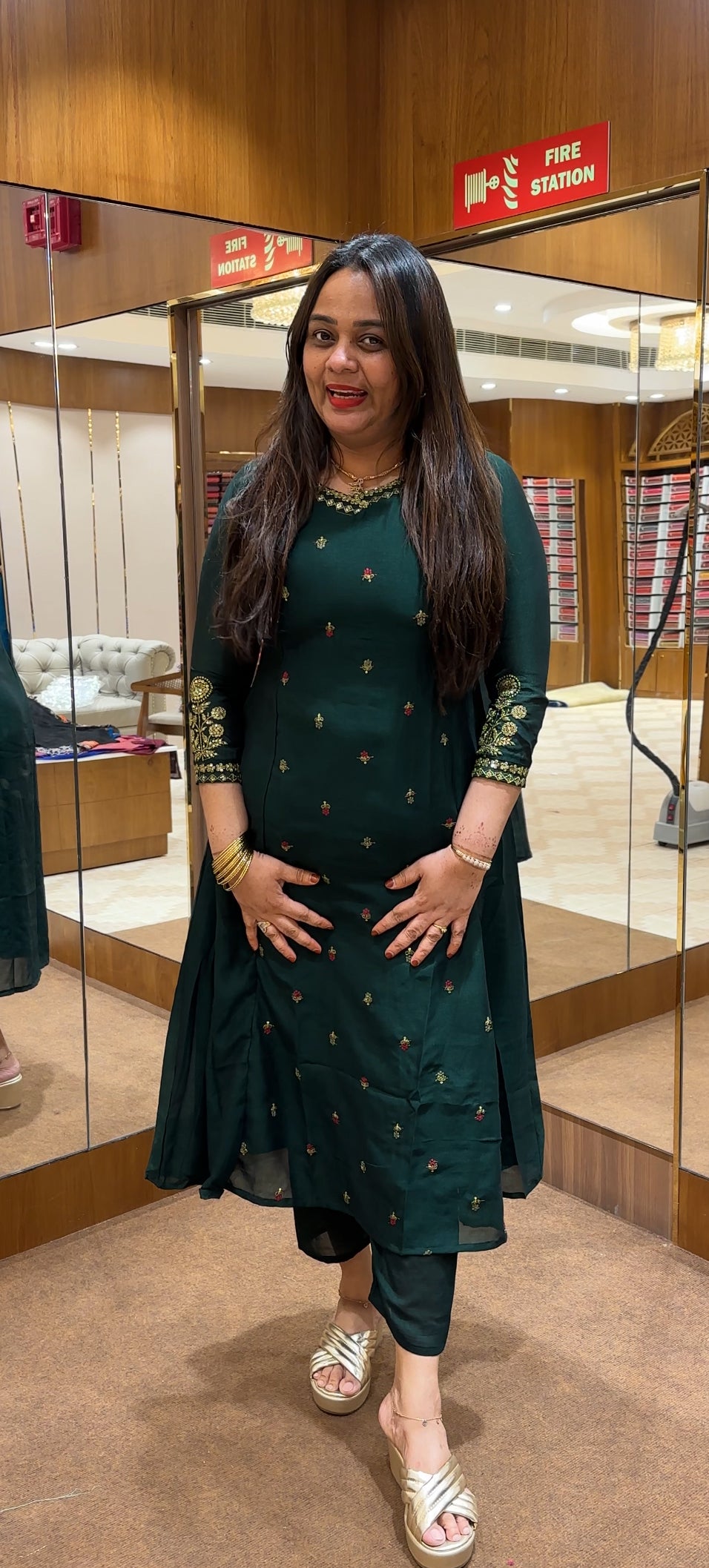 SEMI RAW SILK ALINE TOP AND BOTTOM - IHA 22137