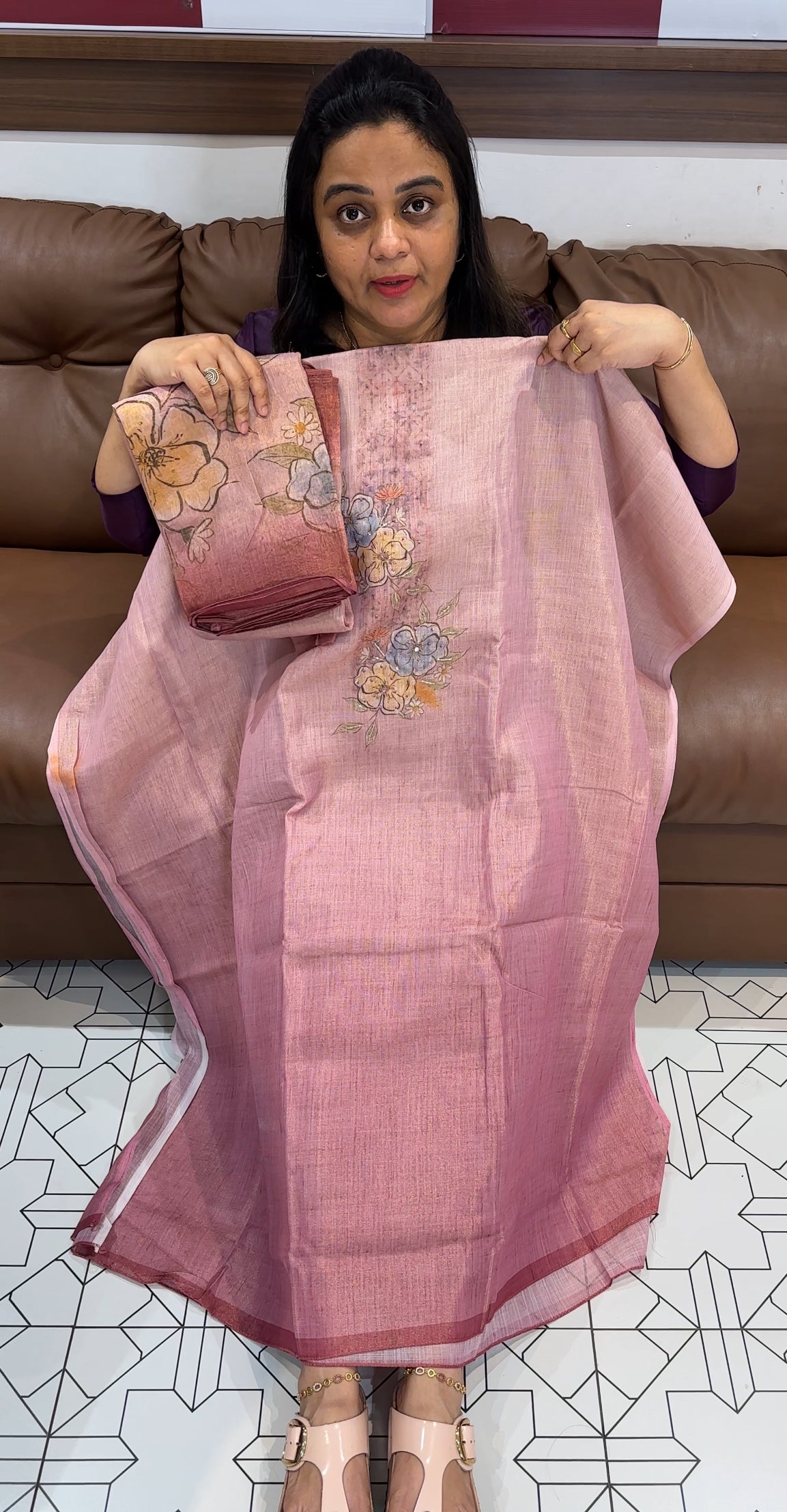 TISSUE BANARASI UNSTITCHED SALWAR SUITS - IHA 28018